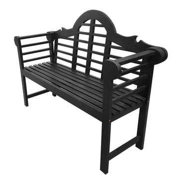 Lutyens Arched 600-Lbs Support Acacia Wood Outdoor Garden Patio Bench - JONATHAN Y